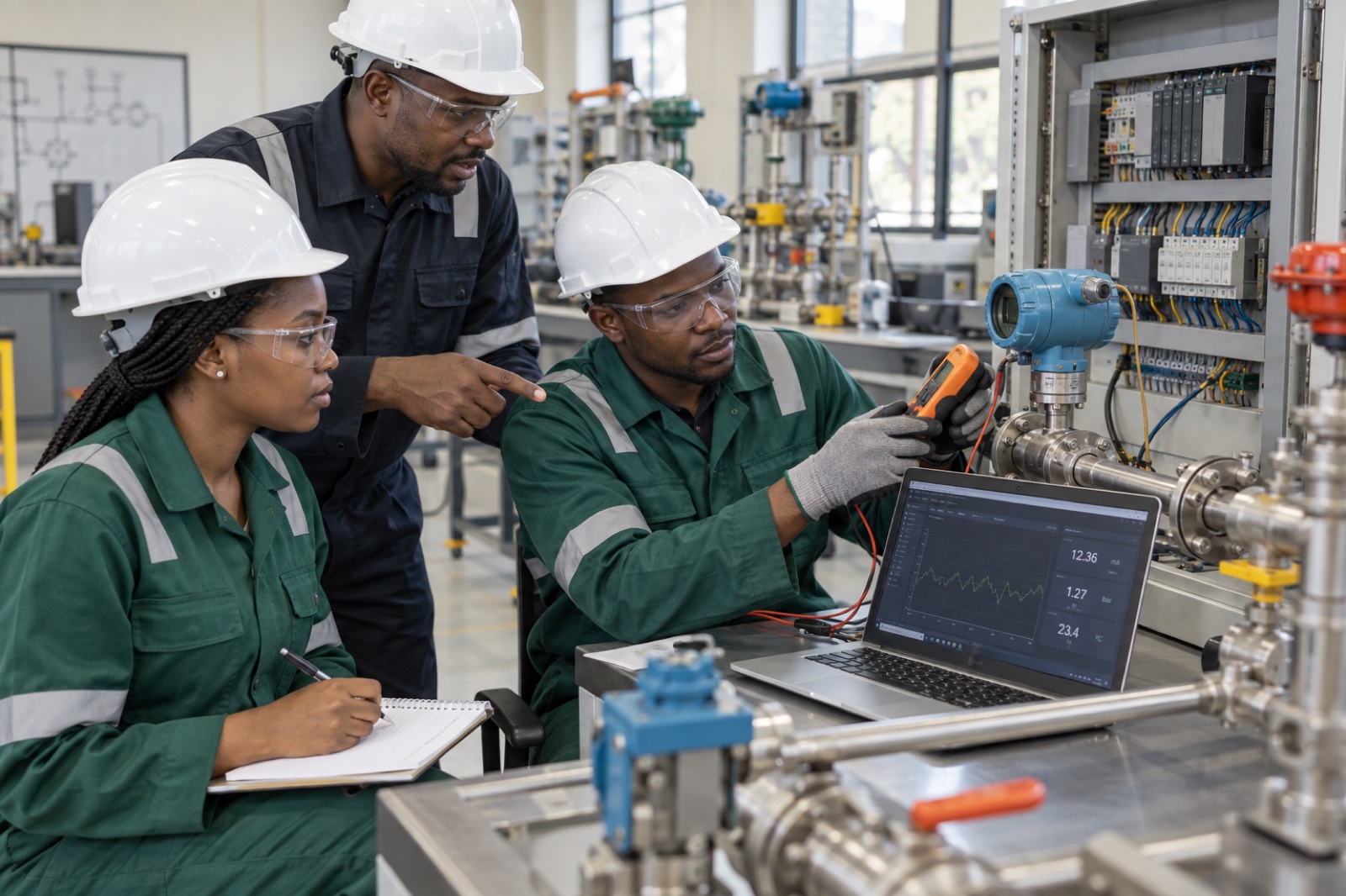 Operations and Maintenance: Electrical Engineering practical training session